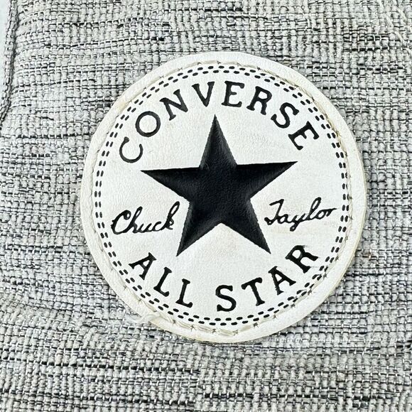 Converse All Stars Hi Top Sneakers Womens Sz 10 Gray Tweed Metallic Sparkle - Picture 13 of 13